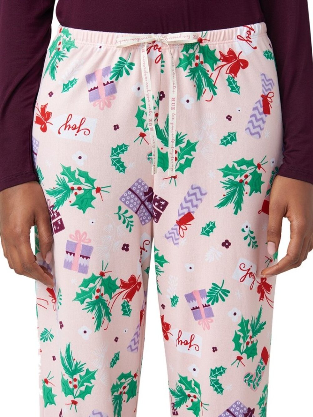 #1644 Hue Women's Comforts And Joy Mid-Rise Pajama Pants - Picture 2 of 5